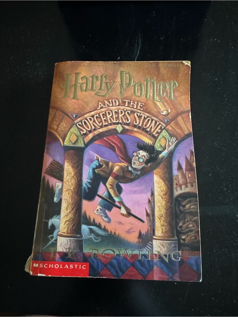 Scholastic Harry Potter Sorcerer's Stone Cover Art - Red, Purple, Gold